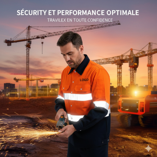 Chemise de Travail Haute Visibilité Manches Longues