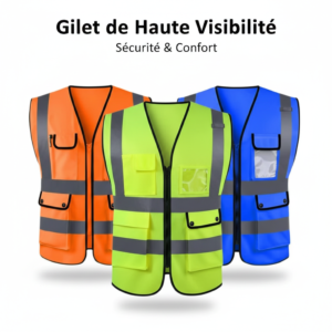 Gilet d’Ouvrier Haute Visibilité